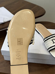 Bagsaaa Dioriviera Dior Woven Slide White Crocheted Raffia - 3
