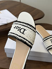 Bagsaaa Dioriviera Dior Woven Slide White Crocheted Raffia - 4