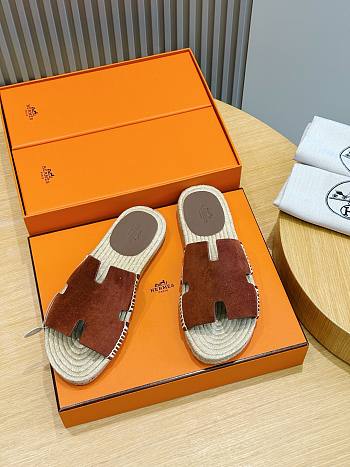 Bagsaaa Hermes Antigua espadrille brown