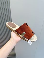 Bagsaaa Hermes Antigua espadrille brown - 3