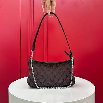 Bagsaaa Gucci Gossip small shoulder bag 875847 dark brown - 21cm