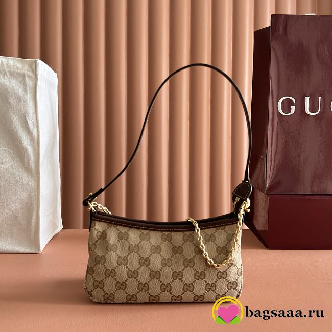 Bagsaaa Gucci Gossip small shoulder bag 875847 sand and brown - 21cm - 1