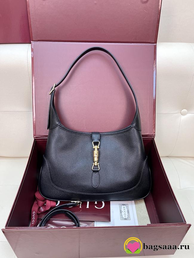 Bagsaaa Gucci Jackie 1961 medium shoulder bag 863136 black leather - 31.5cm - 1