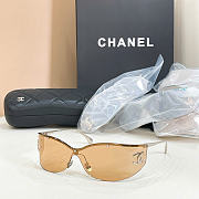 Bagsaaa Chanel Shield Sunglasses A71787 Light Yellow & Silver  - 1