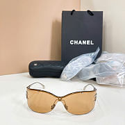 Bagsaaa Chanel Shield Sunglasses A71787 Light Yellow & Silver  - 4