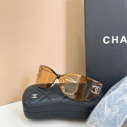 Bagsaaa Chanel Shield Sunglasses A71787 Light Yellow & Silver  - 2