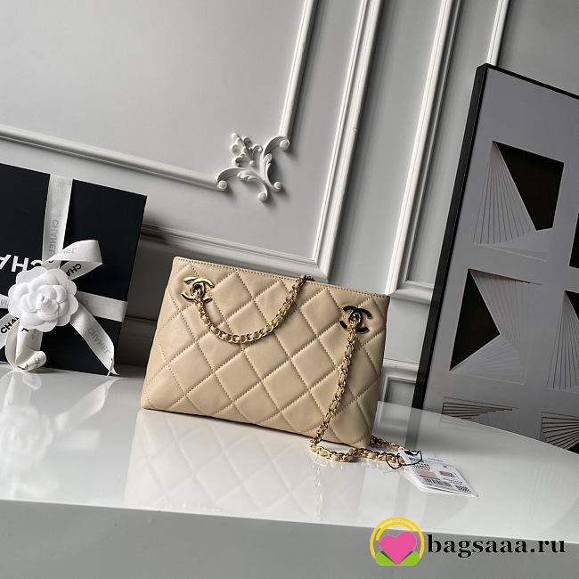 Bagsaaa Chanel Spring Summer 2026 Mini Shopping Bag AS6248 Beige - 25cm - 1