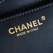 Bagsaaa Chanel Spring Summer 2026 collection Small Flap Bag AS6130 Dark Blue - 22cm - 4