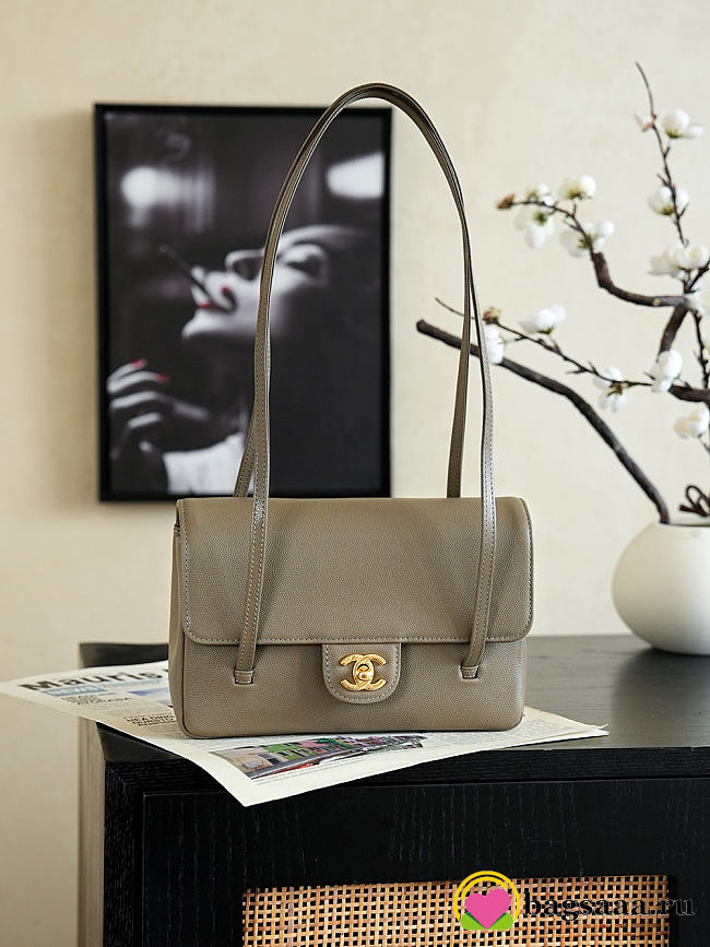 Bagsaaa Chanel Spring Summer 2026 collection Small Flap Bag AS6130 Gray - 22cm - 1