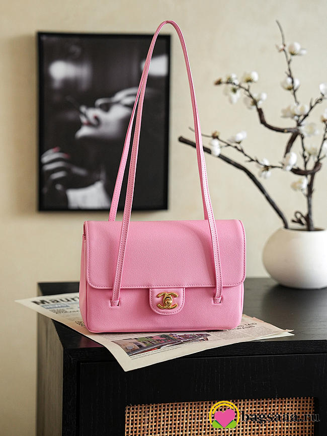 Bagsaaa Chanel Spring Summer 2026 collection Small Flap Bag AS6130 Pink - 22cm - 1