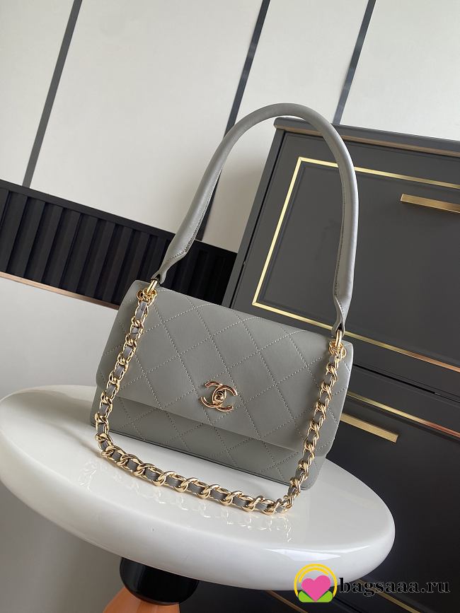 Bagsaaa Chanel Spring Summer 2026 collection Flap Bag AS6112 gray - 25cm - 1