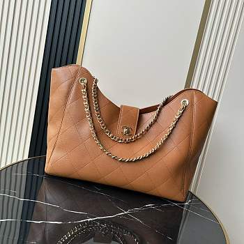 Bagsaaa Chanel 2026 collection Maxi Shopping Bag AS6095 brown - 54cm