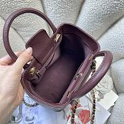 Bagsaaa Chanel 2026 collection Mini Shopping Bag AS6025 Burgundy - 25cm - 4