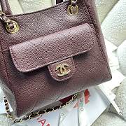 Bagsaaa Chanel 2026 collection Mini Shopping Bag AS6025 Burgundy - 25cm - 2