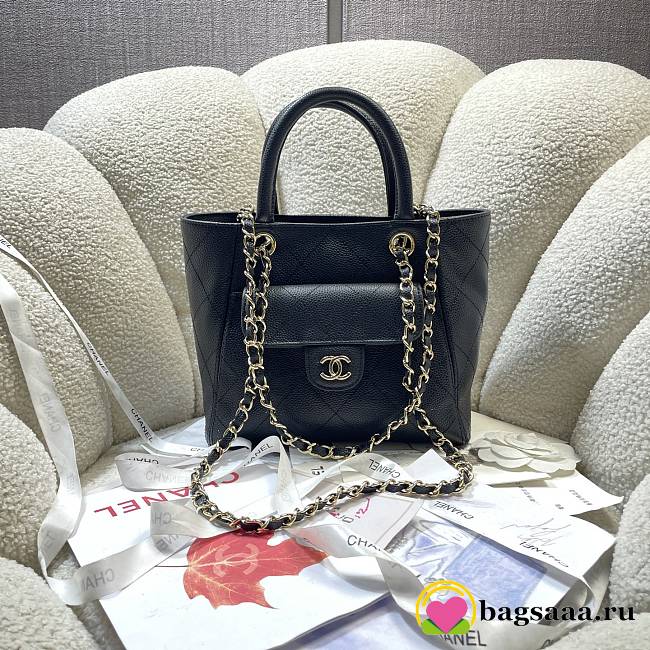 Bagsaaa Chanel 2026 collection Mini Shopping Bag AS6025 black - 25cm - 1