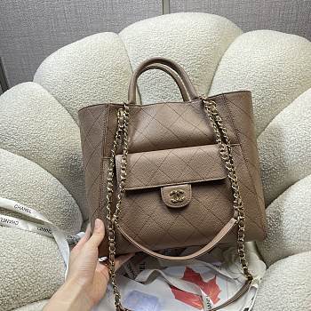 Bagsaaa Chanel 2026 collection Mini Shopping Bag AS6024 brown - 39cm