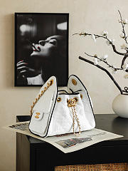 Bagsaaa CHANEL 25 Mini Handbag AS5631 White raffia - 22cm - 2