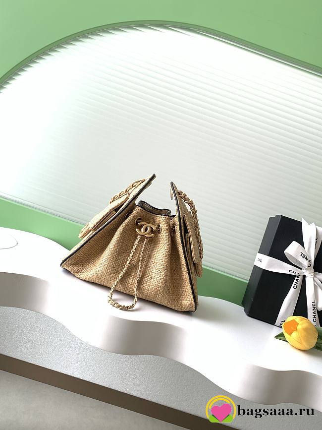 Bagsaaa CHANEL 25 Mini Handbag AS5631 Beige raffia - 22cm - 1