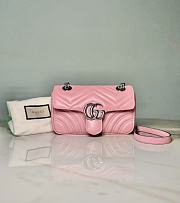 Bagsaaa Gucci GG Marmont Mini Shoulder Bag Pink - 23cm - 1