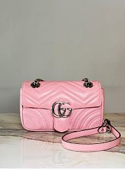 Bagsaaa Gucci GG Marmont Mini Shoulder Bag Pink - 23cm - 2