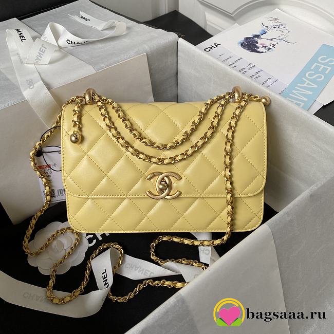 Bagsaaa Chanel Small Flap Bag AS2649 yellow - 22cm - 1