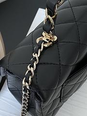 Bagsaaa Chanel Mini Classic Handbag With Top Handle AS2431 black lambskin - 20cm - 2
