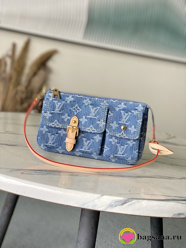 Bagsaaa LV M27602 Pochette Accessoire Cargo Blue Denim - 23.5cm - 1