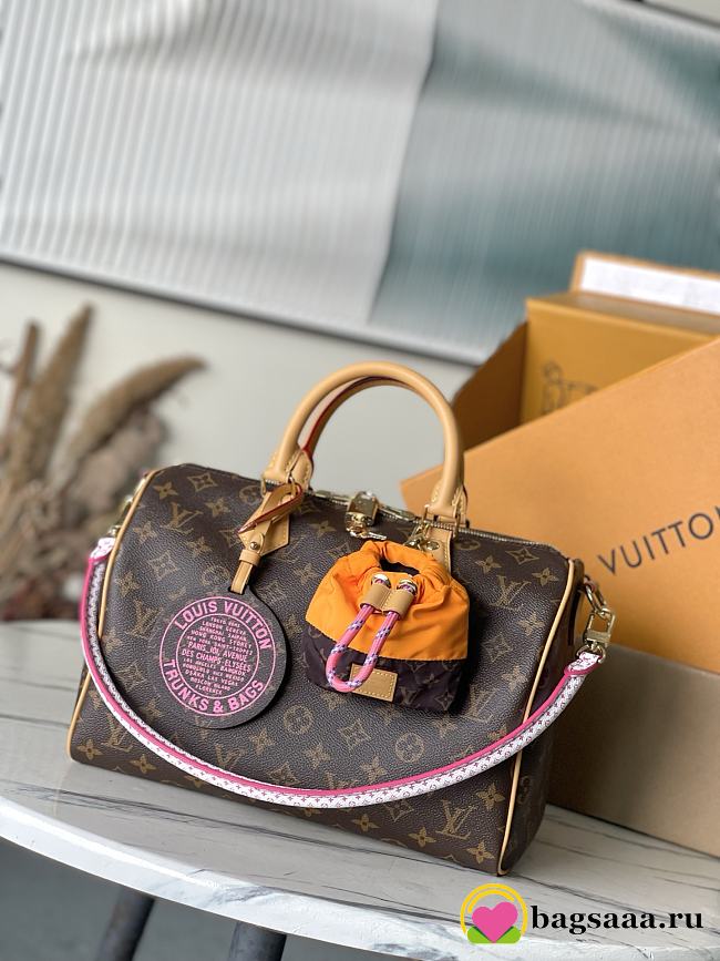 Bagsaaa LV M27512 Speedy Soft 30 Monogram Orange - 30cm - 1