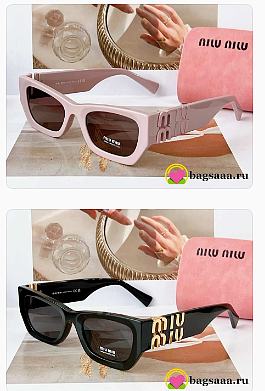 Bagsaaa Miu Miu Eyewear logo-plaque arm sunglasses
