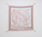 Bagsaaa Dior Toile de Jouy Sauvage 90 Square Scarf Ivory and Pink Silk Twill - 90x90cm - 1