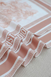 Bagsaaa Dior Toile de Jouy Sauvage 90 Square Scarf Ivory and Pink Silk Twill - 90x90cm - 4