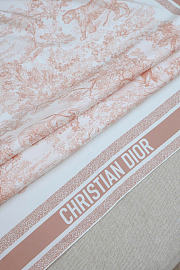 Bagsaaa Dior Toile de Jouy Sauvage 90 Square Scarf Ivory and Pink Silk Twill - 90x90cm - 3