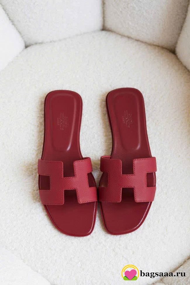 Bagsaaa Hermes Oran sandal red - 1