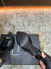 Bagsaaa YSL JERRY mules in satin crepe and rhinestones black 6cm - 3