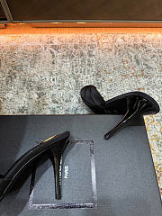 Bagsaaa YSL JERRY mules in satin crepe and rhinestones black 6cm - 2