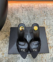 Bagsaaa YSL JERRY mules in satin crepe and rhinestones black 6cm - 1