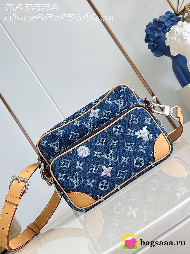 Bagsaaa LV M27553 Nil bag Monogram Flowers Denim - 25cm - 1