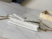 Bagsaaa YSL PARIS chain wallet in GRAIN DE POUDRE leather 871149 white - 20cm - 3