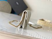 Bagsaaa YSL PARIS chain wallet in GRAIN DE POUDRE leather 871149 white - 20cm - 2