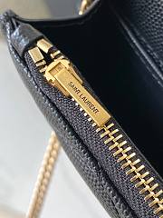 Bagsaaa YSL PARIS chain wallet in GRAIN DE POUDRE leather 871149 black - 20cm - 3