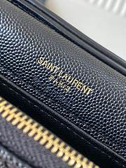 Bagsaaa YSL PARIS chain wallet in GRAIN DE POUDRE leather 871149 black - 20cm - 2