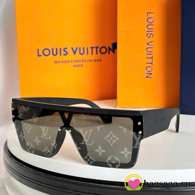 Bagsaaa LV Waimea L sunglasses feature a black acetate frame - 1