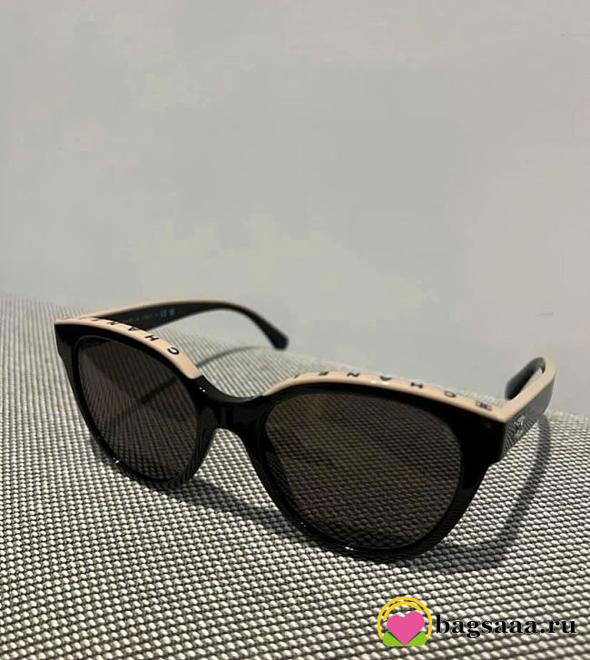 Bagsaaa Chanel Butterfly Sunglasses A71339 Black & Beige - 1