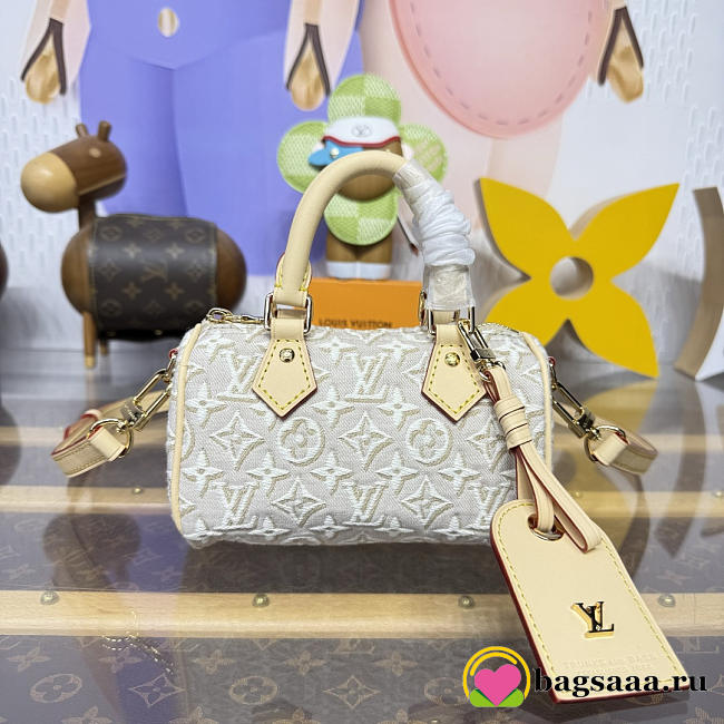 Bagsaaa LV M28502 Nano Speedy Monogram Emblème Peuplier - 16cm - 1