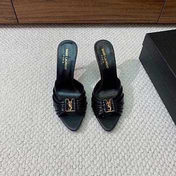 Bagsaaa YSL Babylone Mules In Smooth Leather Black 9cm