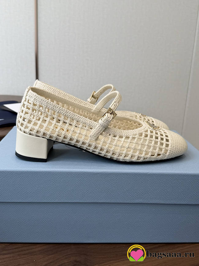 Bagsaaa Prada Crochet pumps 1I429O ivory - 1