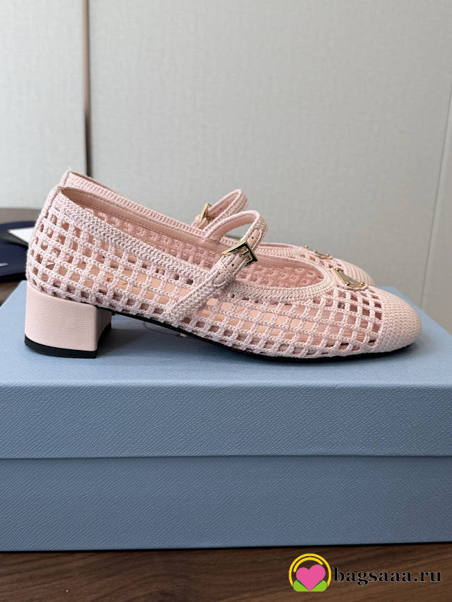 Bagsaaa Prada Crochet pumps 1I429O pink - 1