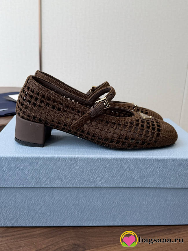 Bagsaaa Prada Crochet pumps 1I429O dark brown - 1