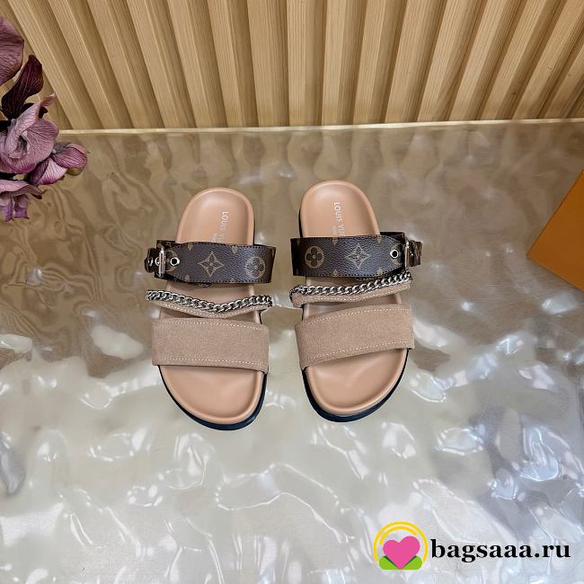 Bagsaaa LV Vibe Comfort Mule Beige suede - 1