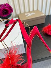 Bagsaaa Christian Louboutin Miss Z Poupi Strappy sandals Crepe satin red - 10cm - 3